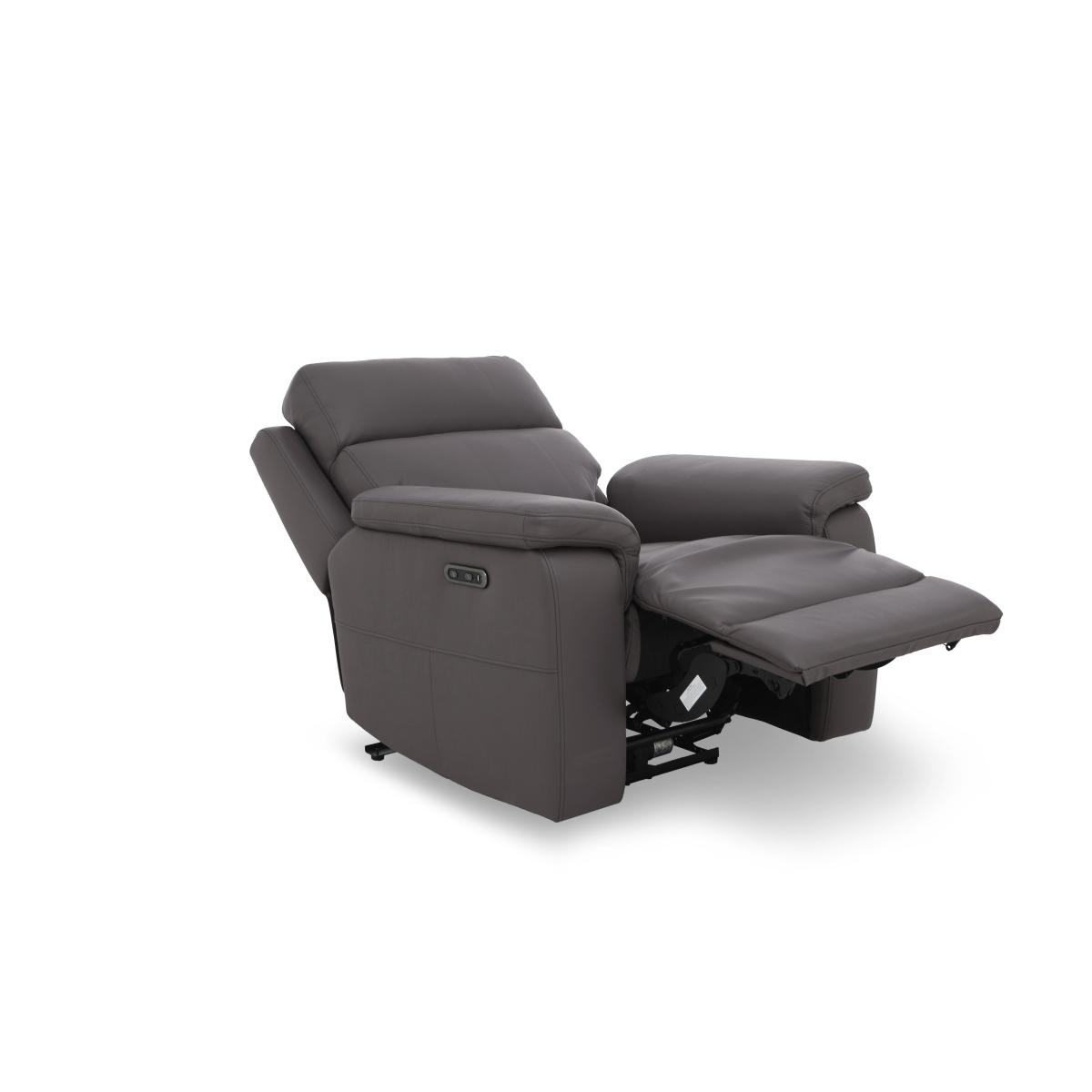 Raven Leather Power Recliner Chair – image 6