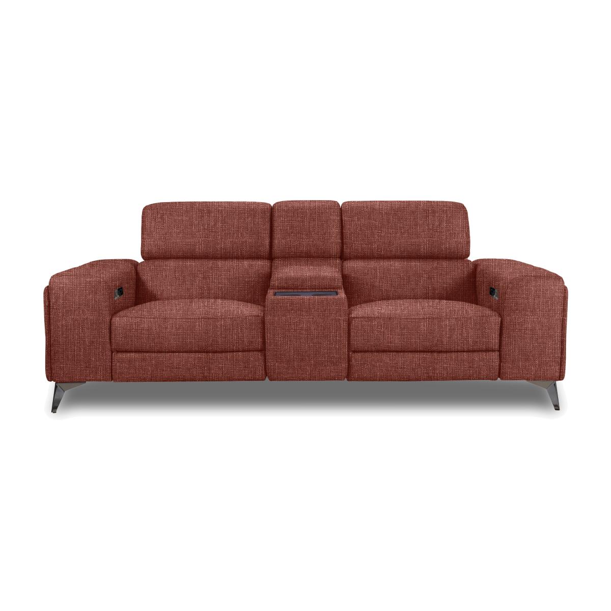 Action Fabric 3 Seater Power Recliner Media Sofa - Red Maple – image 1