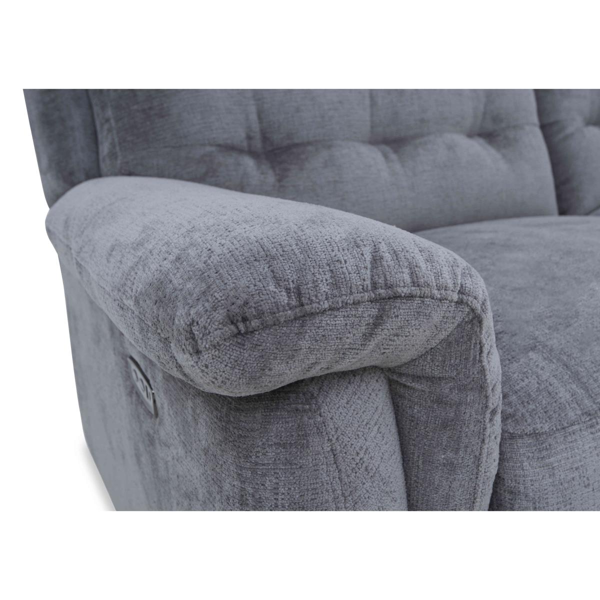 Springer Fabric 3 Seater Power Recliner Sofa - R38 Blue – image 6