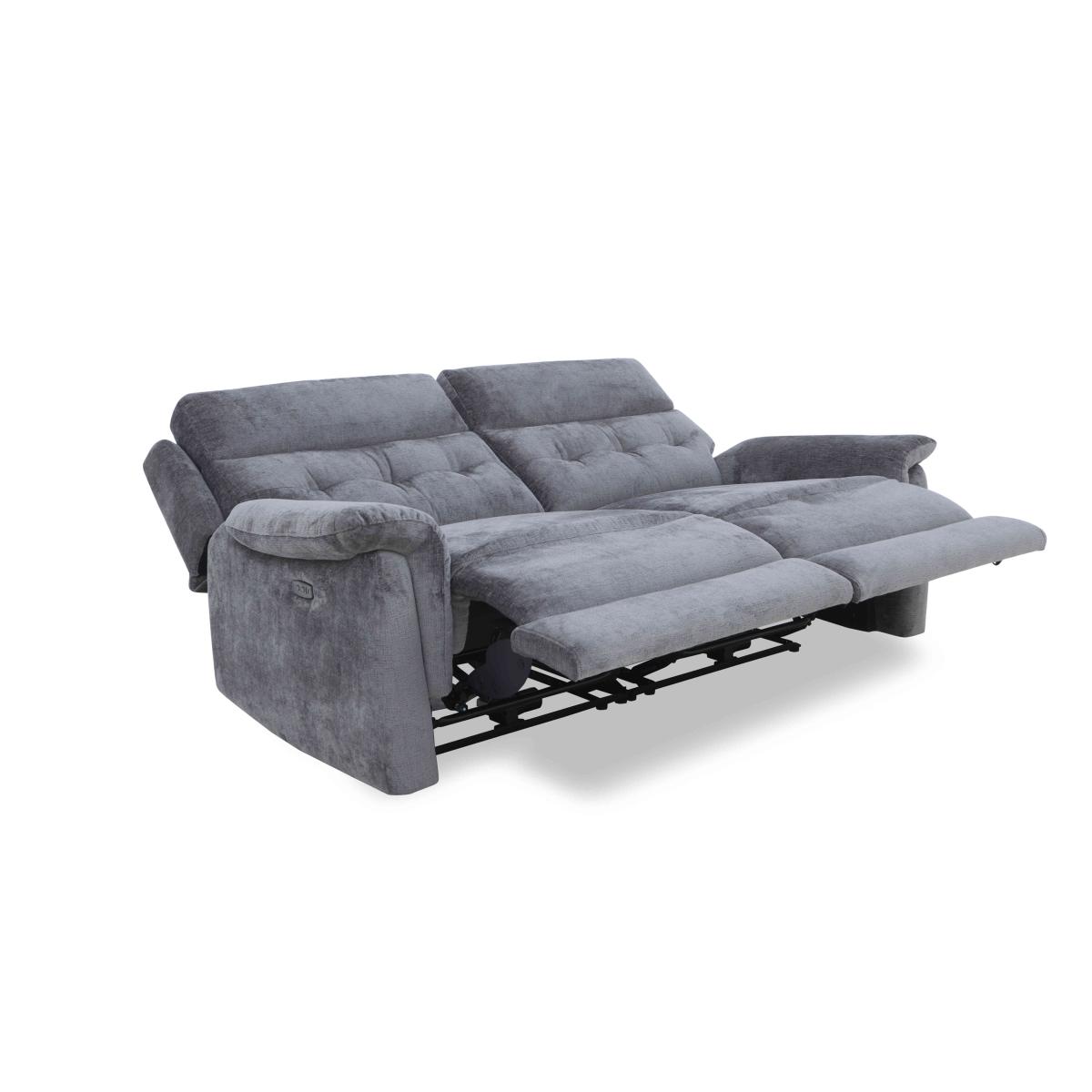 Springer Fabric 3 Seater Power Recliner Sofa - R38 Blue – image 8