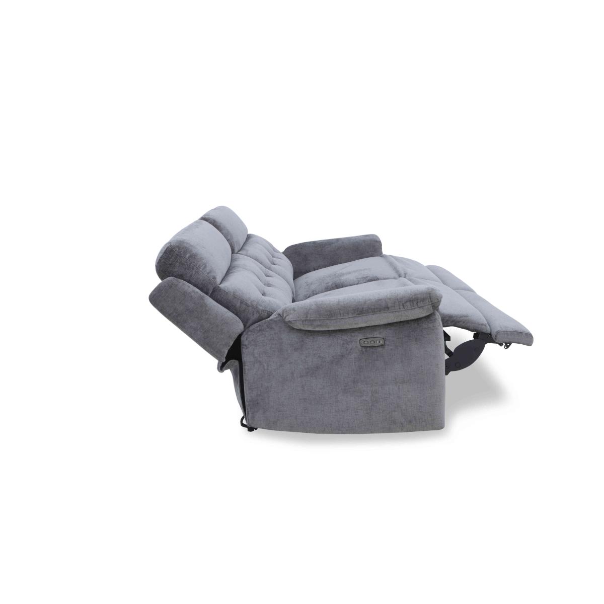 Springer Fabric 3 Seater Power Recliner Sofa - R38 Blue – image 9