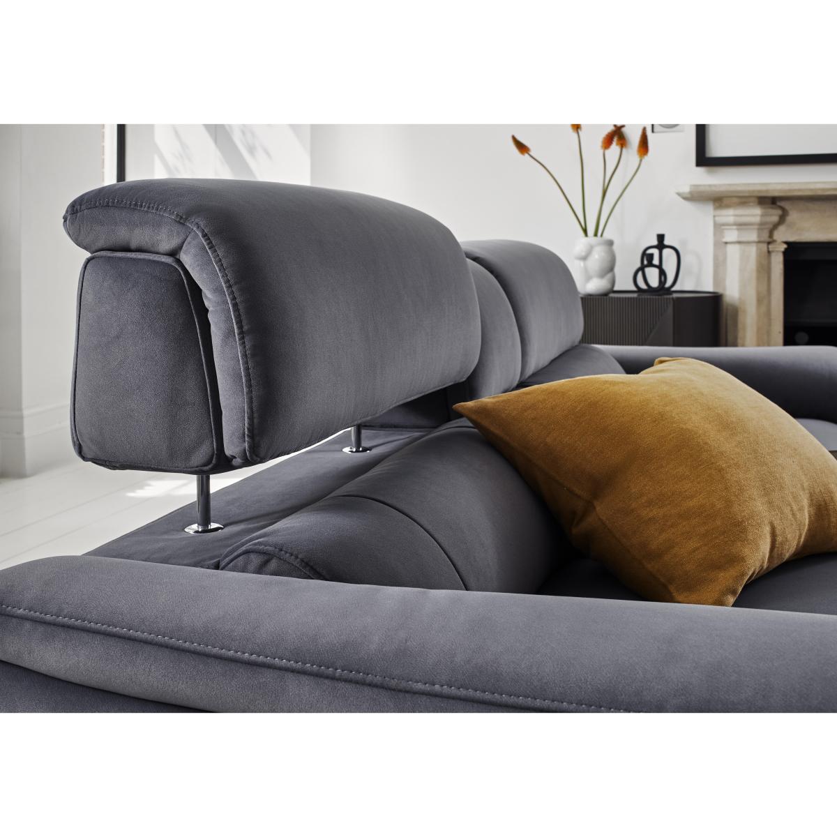 Genius Fabric 3 Seater Power Recliner Sofa with Power Headrest and Bluetooth Speakers – image 2