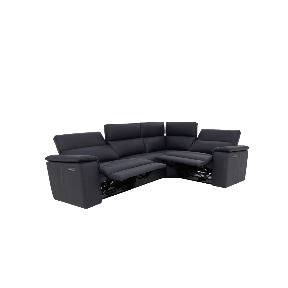 Nicoletti - Canto Small Leather Power Recliner Corner Sofa with Power Headrests – image 7