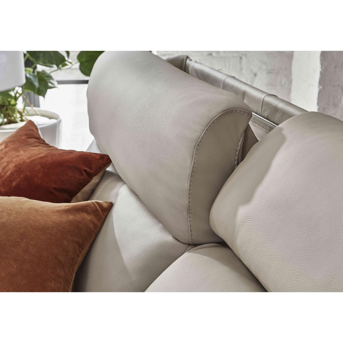 Nicoletti - Vito TO Leather 2 Seater Recliner Sofa with Headrests and Power Lumbar - Torello Fango – image 3