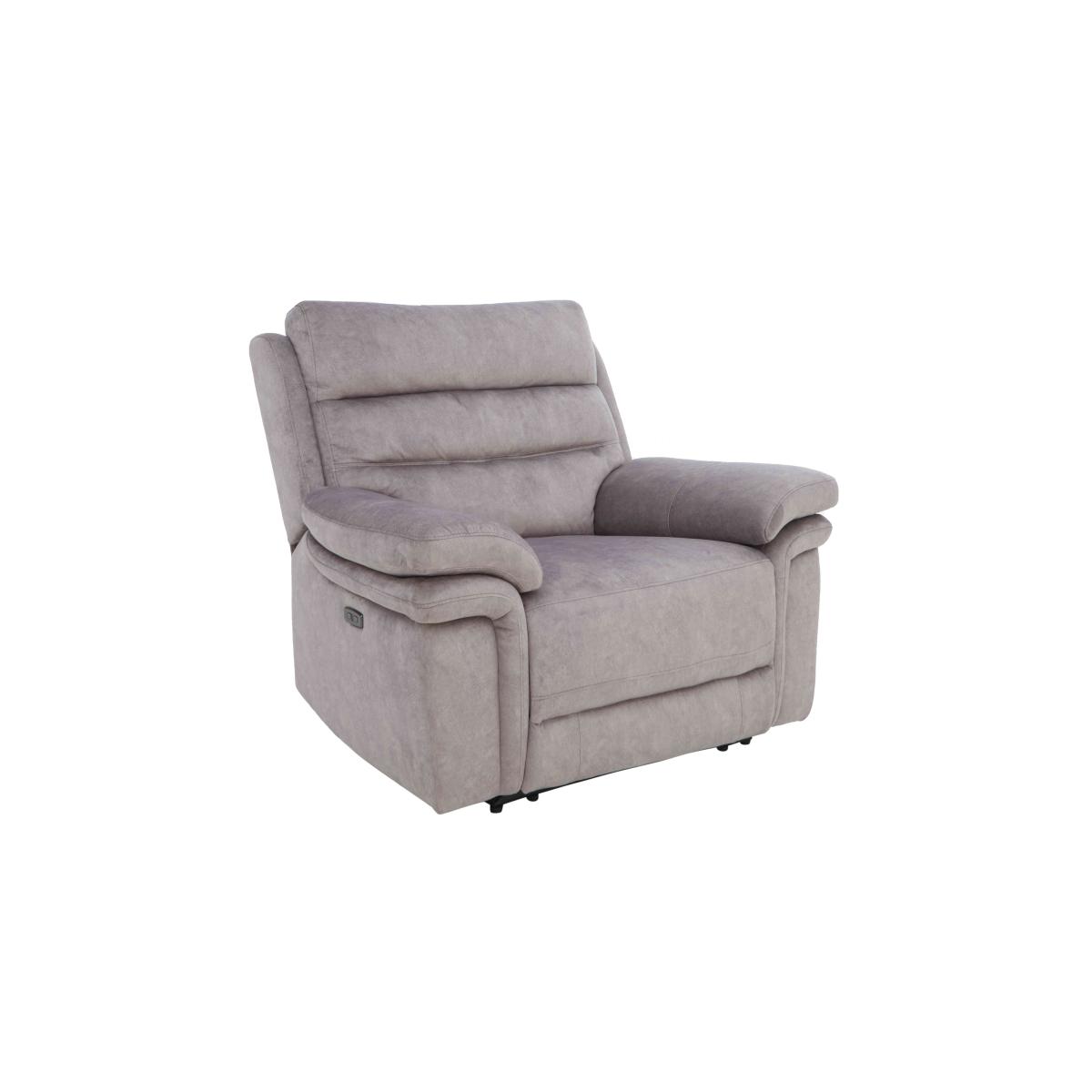 Berlin Power Recliner Fabric Chair - Light Grey – image 5