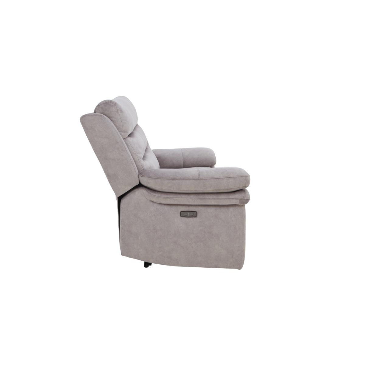 Berlin Power Recliner Fabric Chair - Light Grey – image 6