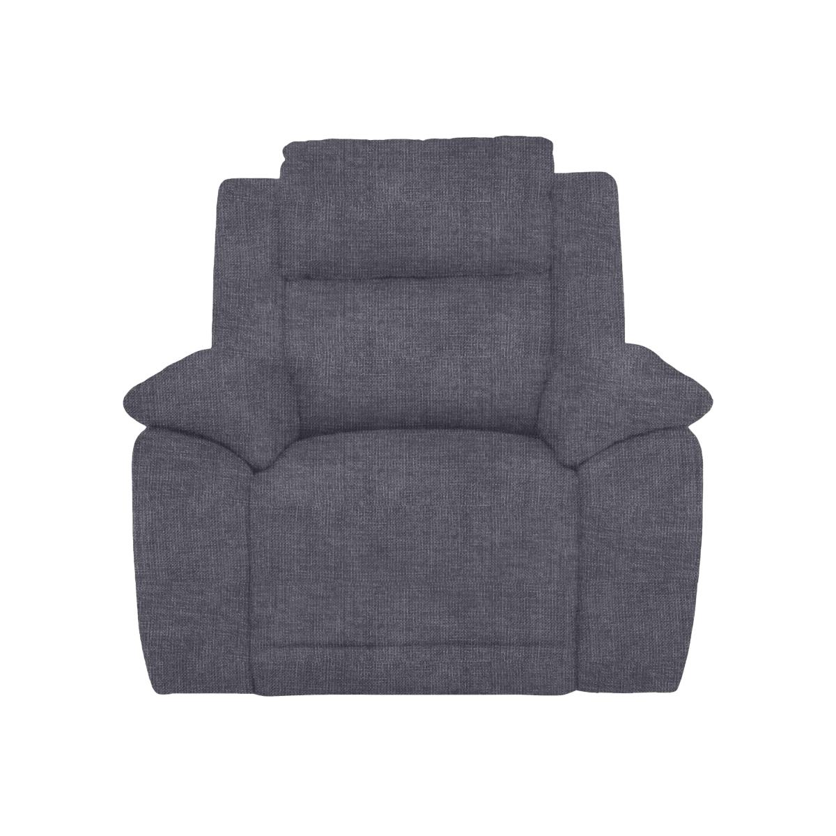 Utah Fabric Power Recliner Chair with Power Headrest and Power Lumbar - Halifax Gunmetal