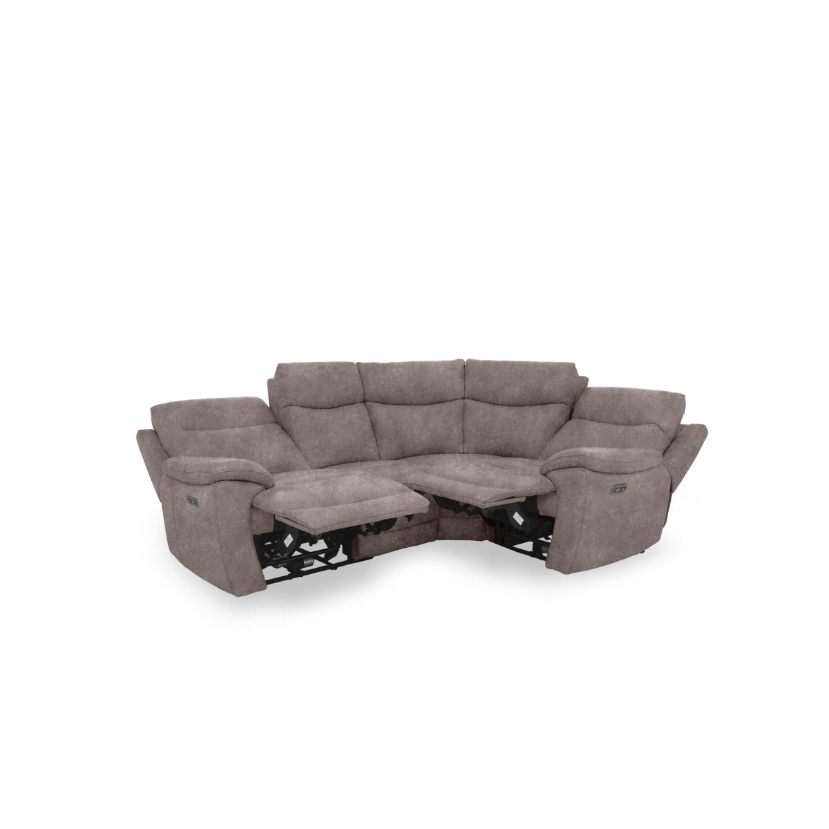 Sloane Fabric Small Power Recliner Corner Sofa - Marble Charcoal Grey – image 5