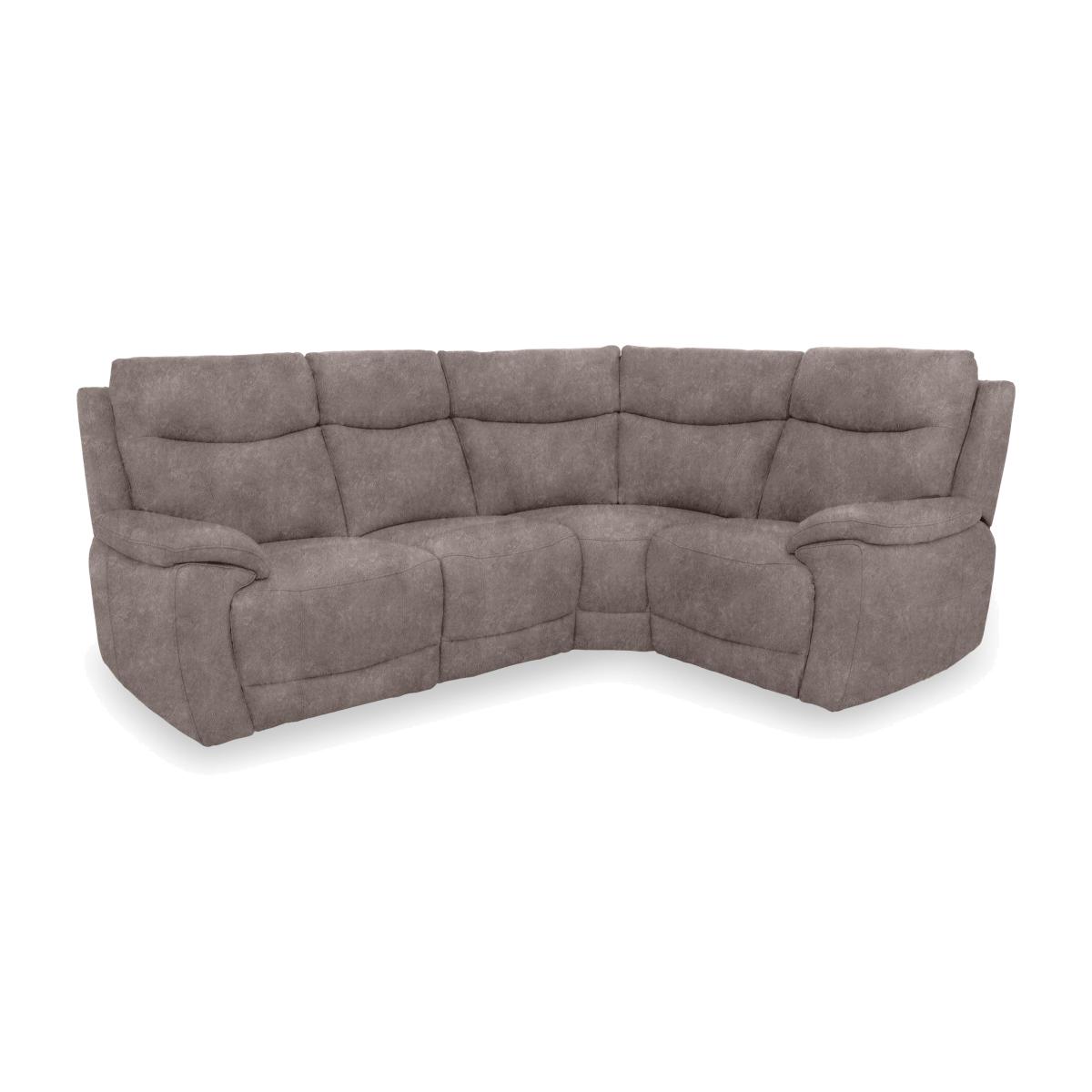 Sloane Fabric Small Power Recliner Corner Sofa - Marble Charcoal Grey – image 1