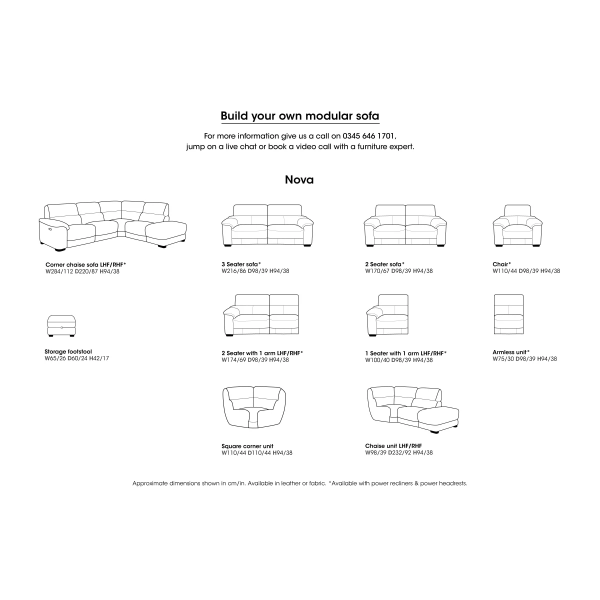 Nova Fabric 3 Seater Power Recliner Sofa with Power Headrests - Peacock – image 7