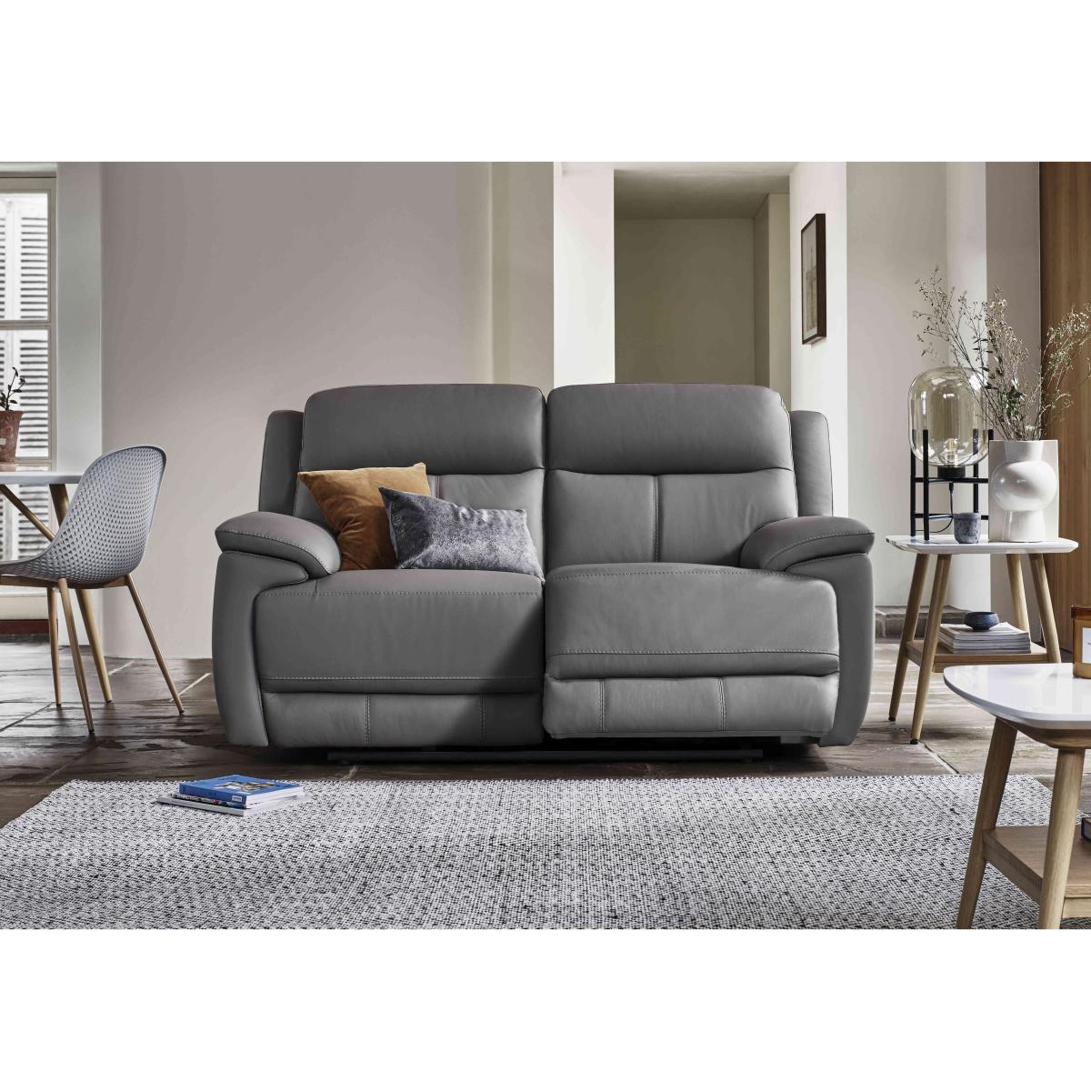 Touch 2 Seater BV Leather Manual Recliner Sofa - Dark Chocolate – image 3