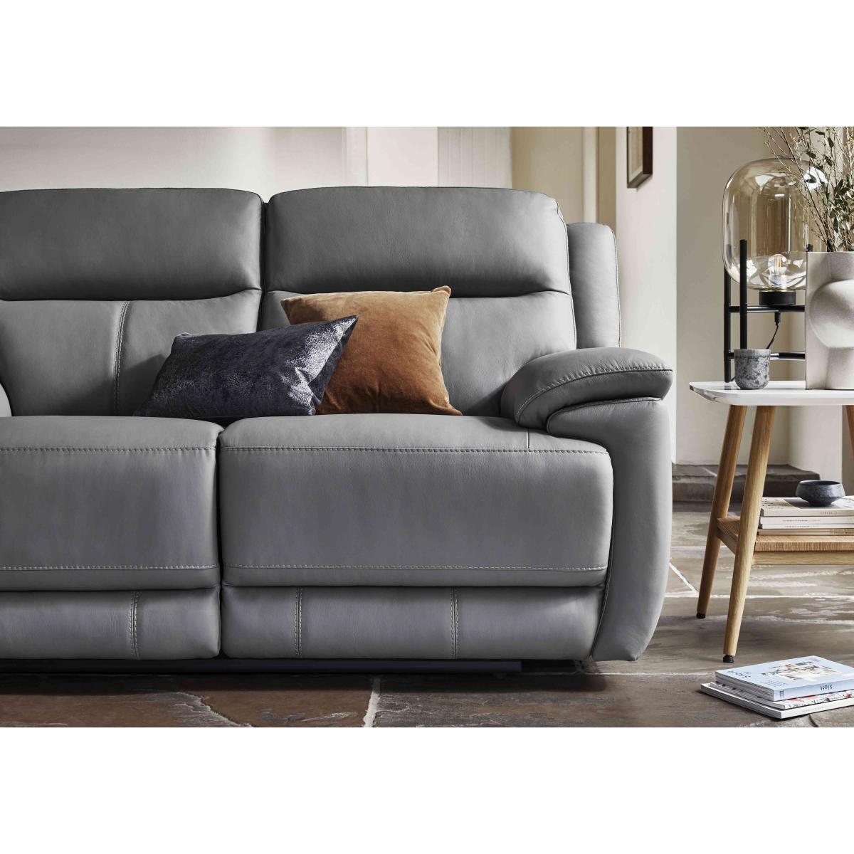 Touch 2 Seater BV Leather Manual Recliner Sofa - Dark Chocolate – image 4