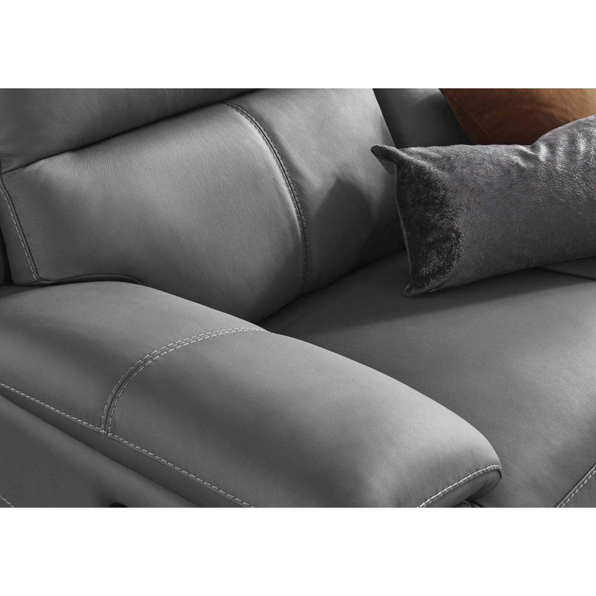 Touch 2 Seater BV Leather Manual Recliner Sofa - Dark Chocolate – image 6