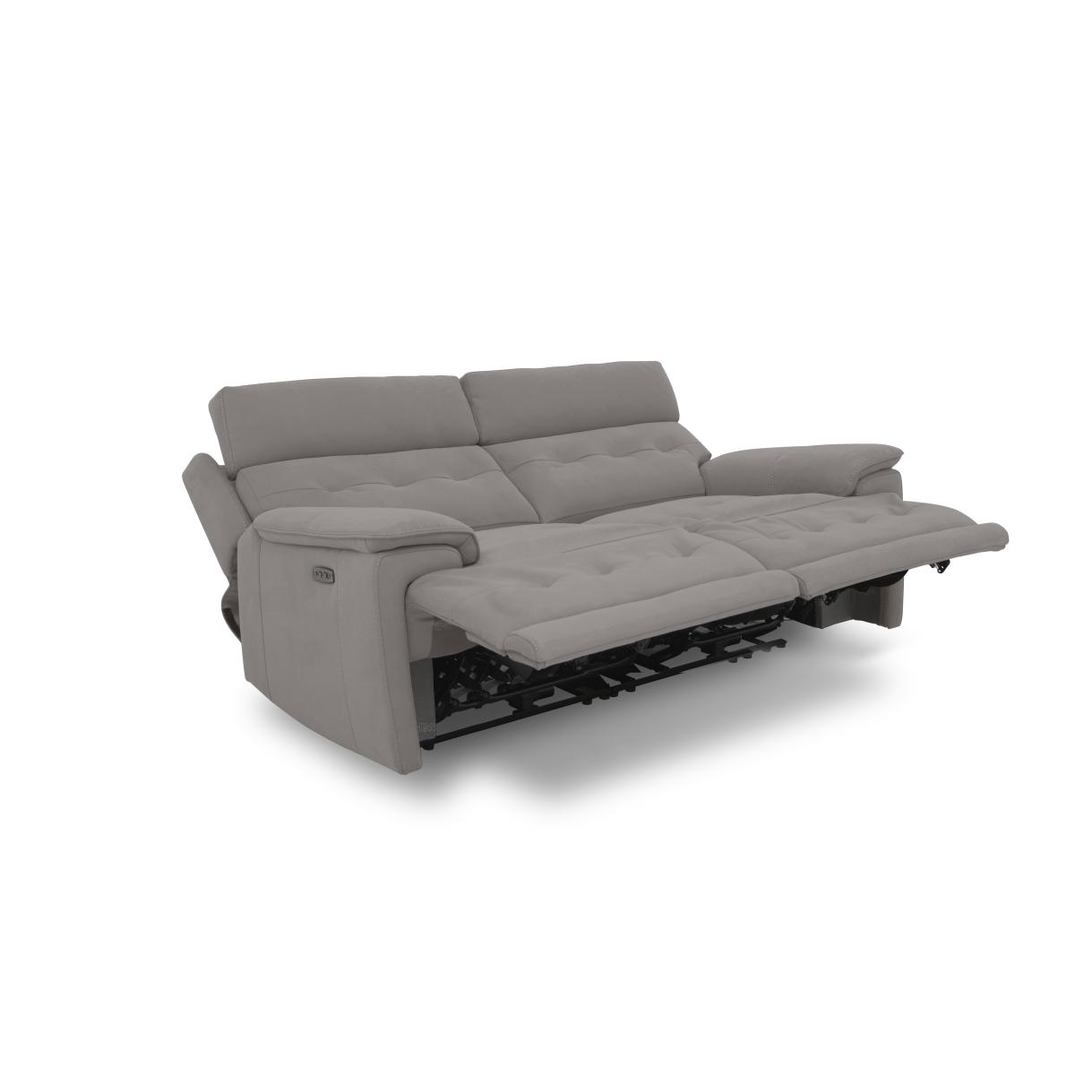 Brescia Fabric 3 Seater Power Recliner Sofa with Power Headrests – image 5