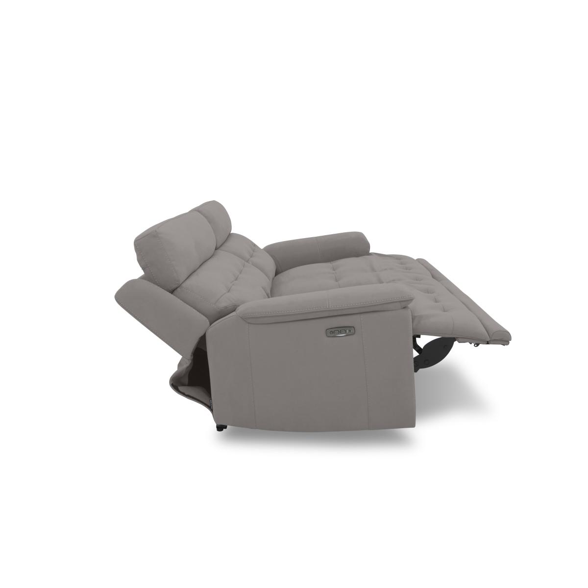 Brescia Fabric 3 Seater Power Recliner Sofa with Power Headrests – image 6