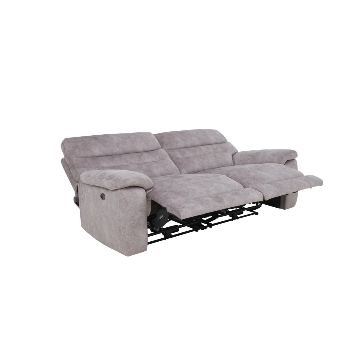 Comfort Story - Nimbus 3 Seater Fabric Power Recliner Sofa - Iron – image 8