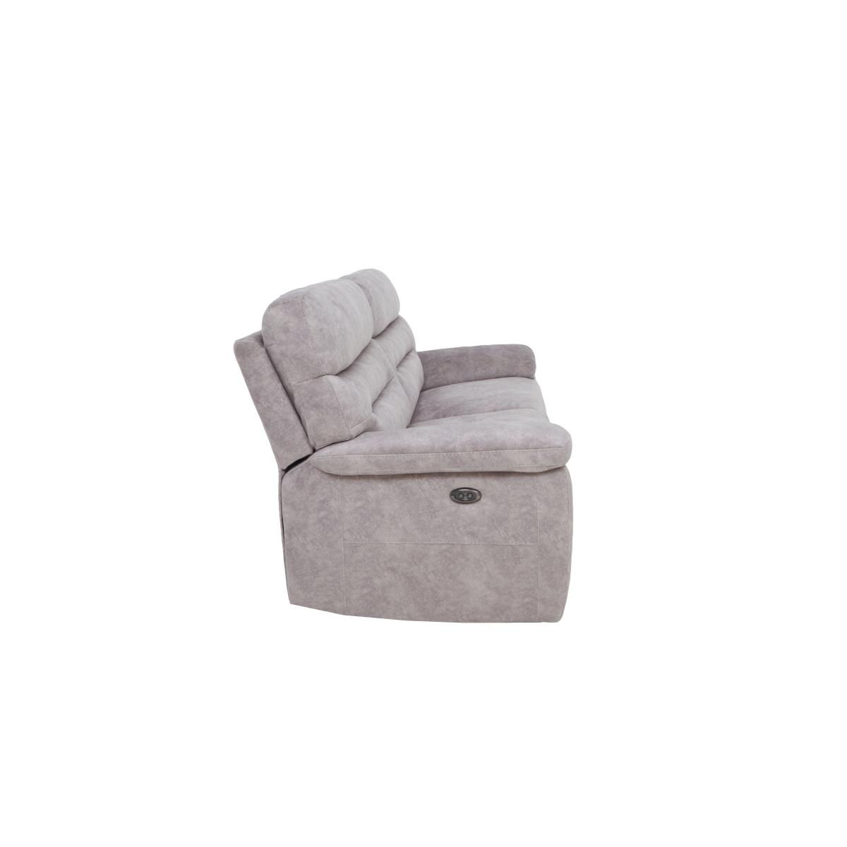 Comfort Story - Nimbus 3 Seater Fabric Power Recliner Sofa - Iron – image 9