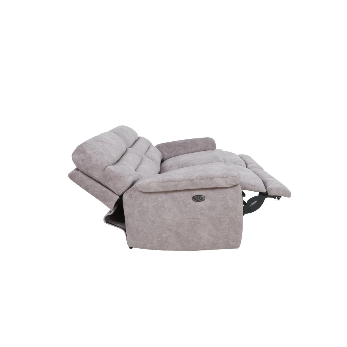 Comfort Story - Nimbus 3 Seater Fabric Power Recliner Sofa - Iron – image 10