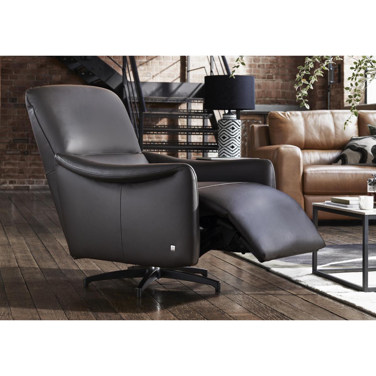 Viali Leather Swivel Power Recliner Chair – image 2
