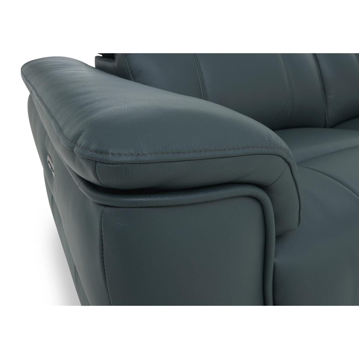 Inca NC Leather Power Recliner Chair with Power Headrest - Navy – image 2