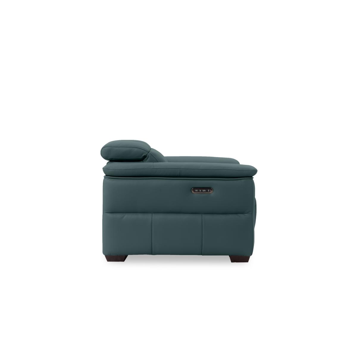 Inca NC Leather Power Recliner Chair with Power Headrest - Navy – image 9