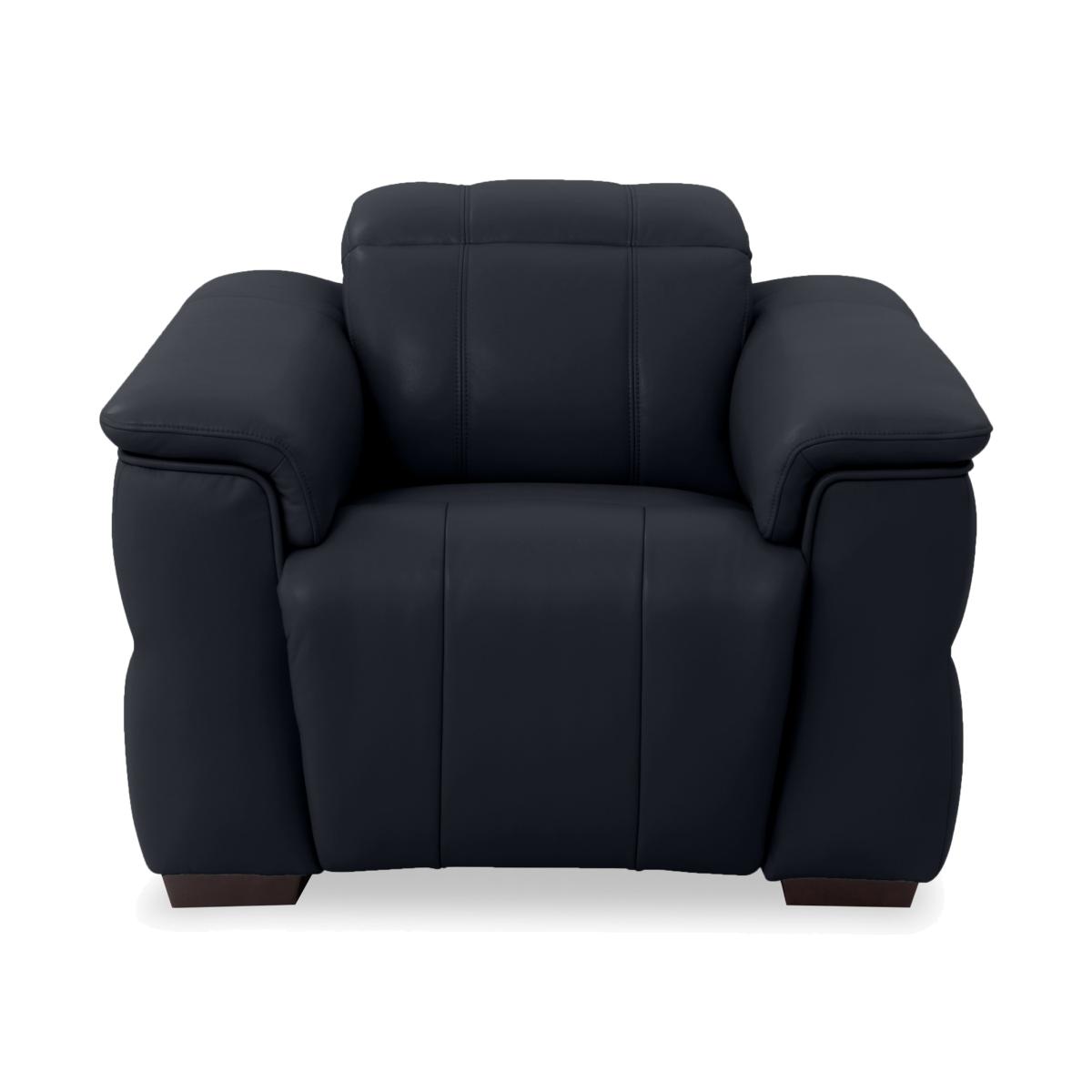 Inca NC Leather Power Recliner Chair with Power Headrest - Navy – image 1