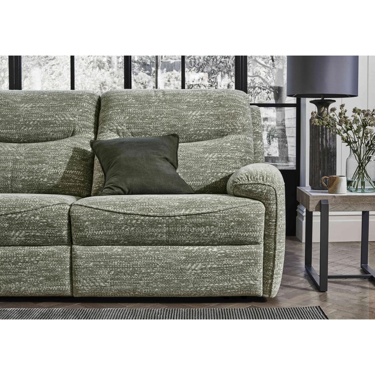 G Plan - Amesbury Fabric 3 Seater Power Recliner Sofa with Power Headrest, Power Lumbar and Heated Seats - Dapple Kingfisher – image 4