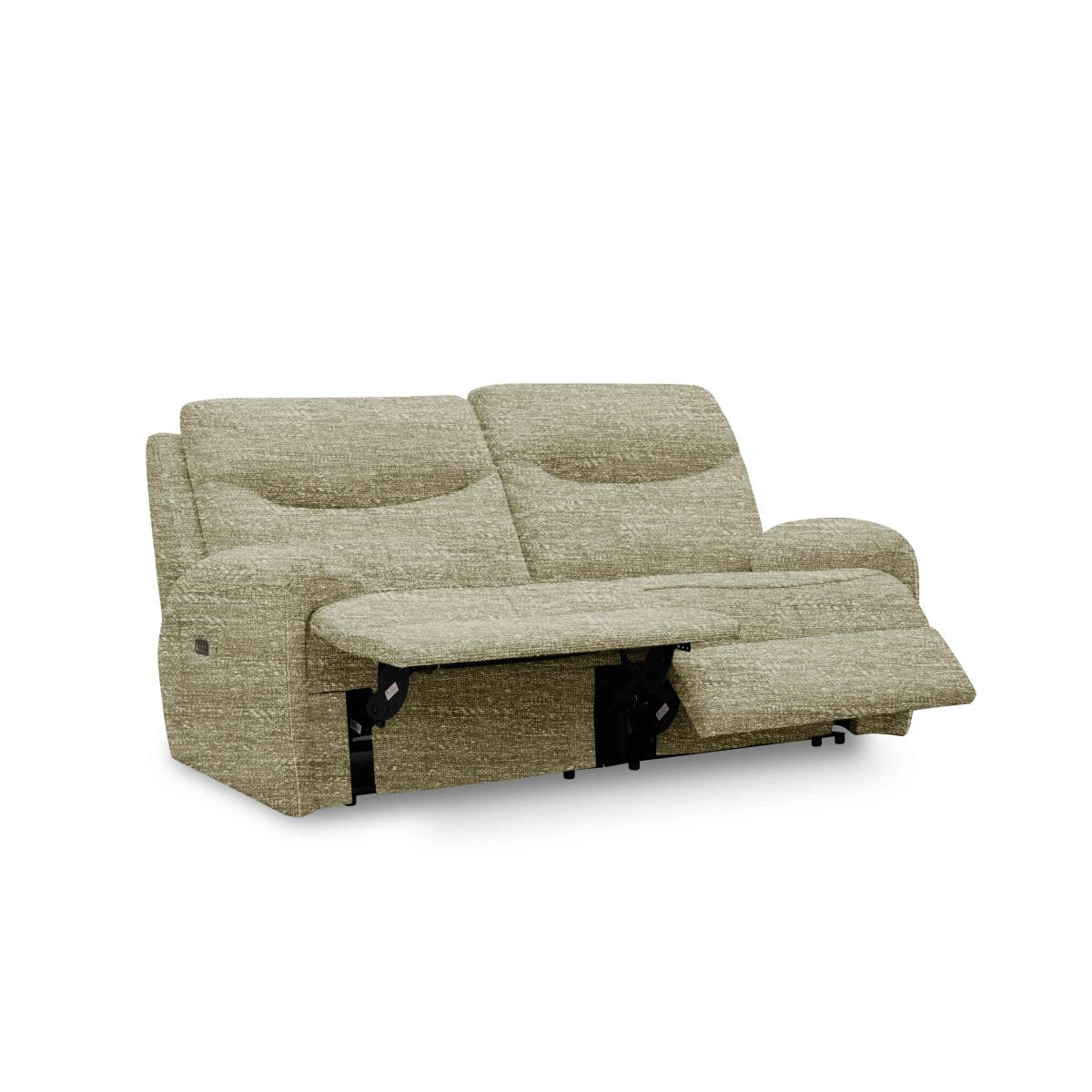 G Plan - Amesbury Fabric 3 Seater Power Recliner Sofa with Power Headrest, Power Lumbar and Heated Seats - Dapple Kingfisher – image 6