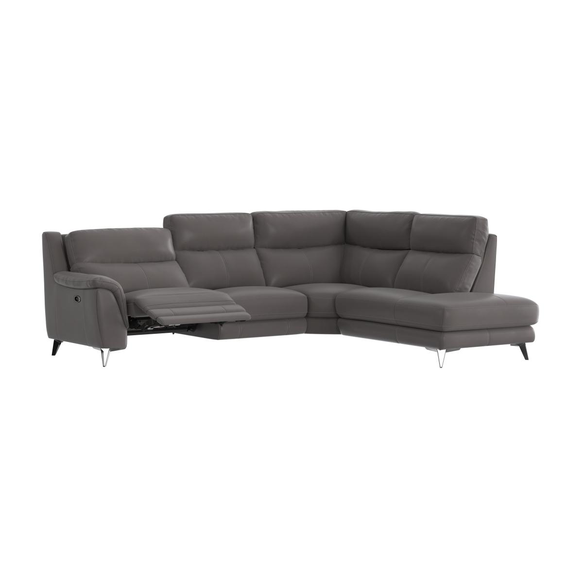 World of Leather - Contempo Right Hand Facing Chaise End BV Leather Power Recliner Sofa - BV Bisque – image 7