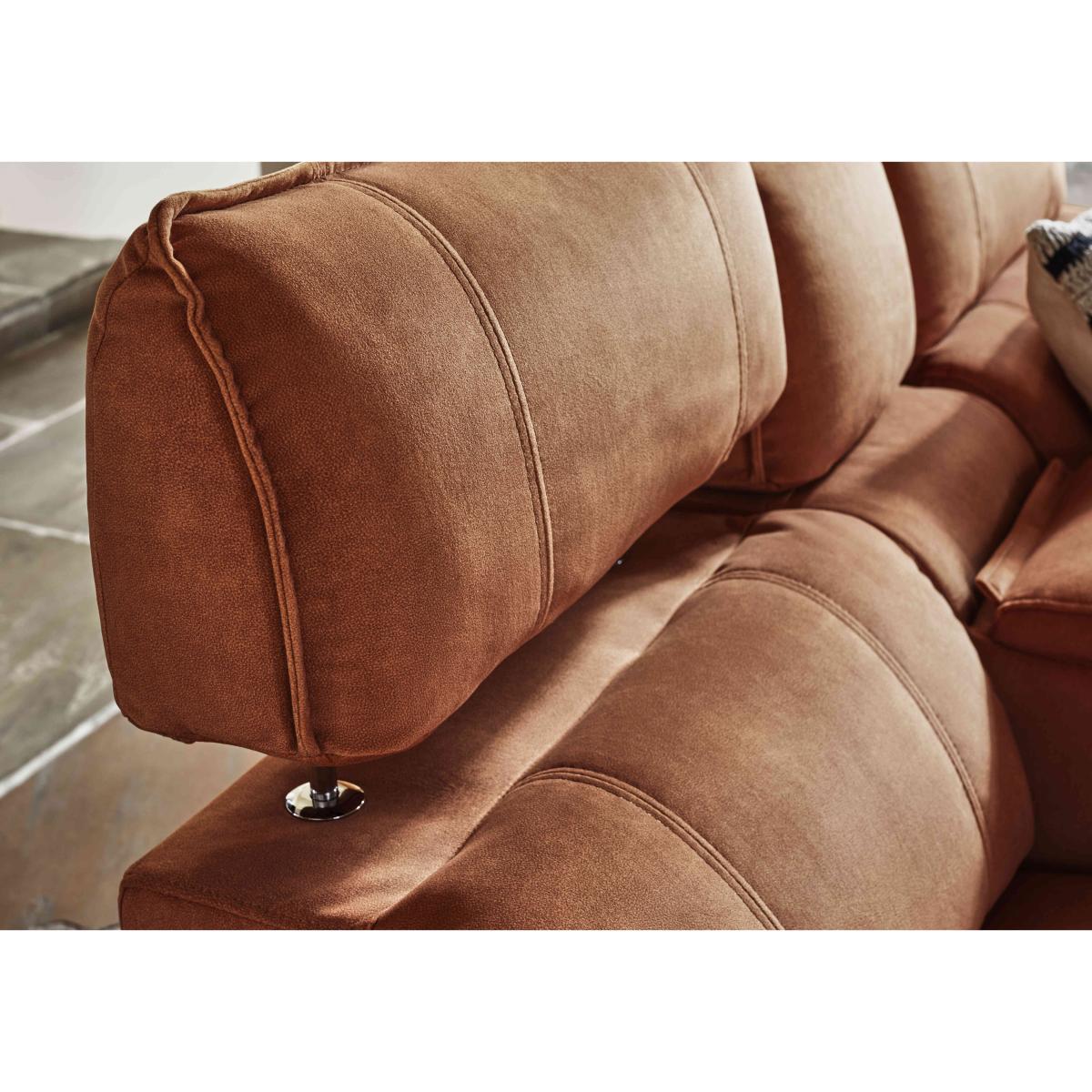 Jude Fabric 2 Seater Power Recliner Sofa with Smart Console, Power Headrests, Power Lumbar and Heated Seats - Dexter Fern – image 5