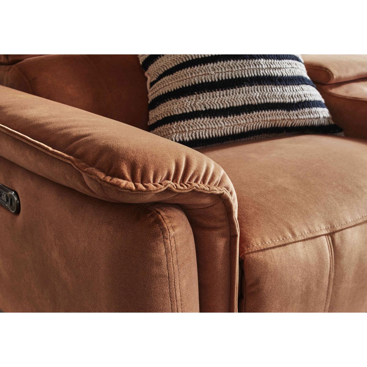 Jude Fabric 2 Seater Power Recliner Sofa with Smart Console, Power Headrests, Power Lumbar and Heated Seats - Dexter Fern – image 6