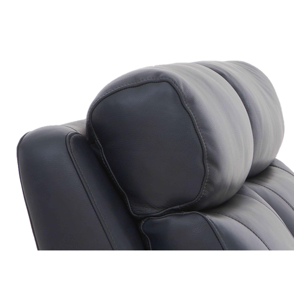Orlando 3 Seater Leather Recliner Sofa - Navy – image 2