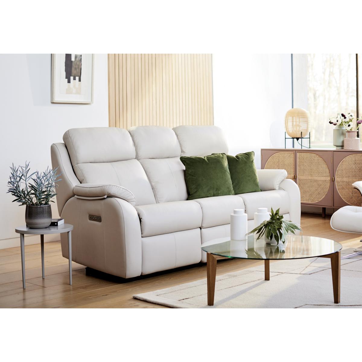 G Plan - Kingsbury 3 Seater Leather Sofa - No Recliner - Oxford Chocloate – image 2