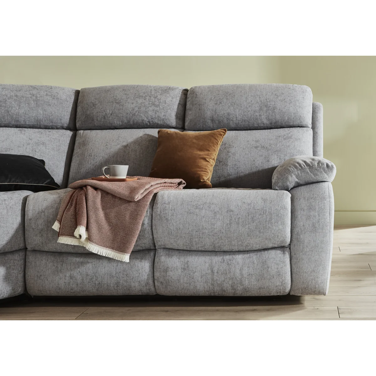 Moreno Fabric Power Recliner Corner Sofa - R27 Pewter – image 3