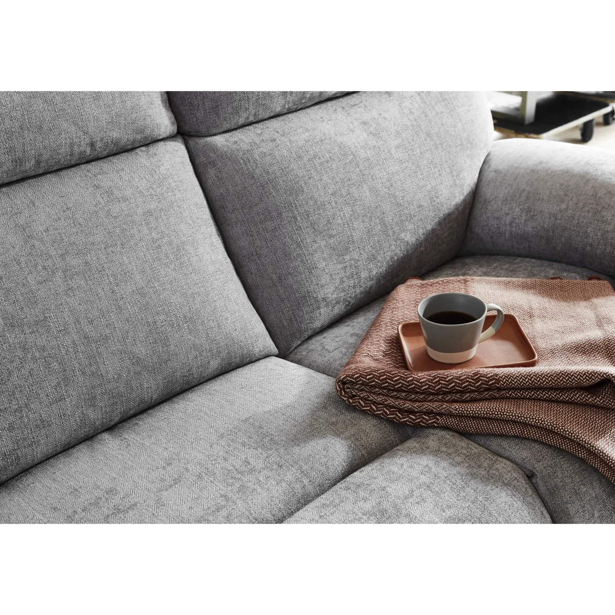 Moreno Fabric Power Recliner Corner Sofa - R27 Pewter – image 4