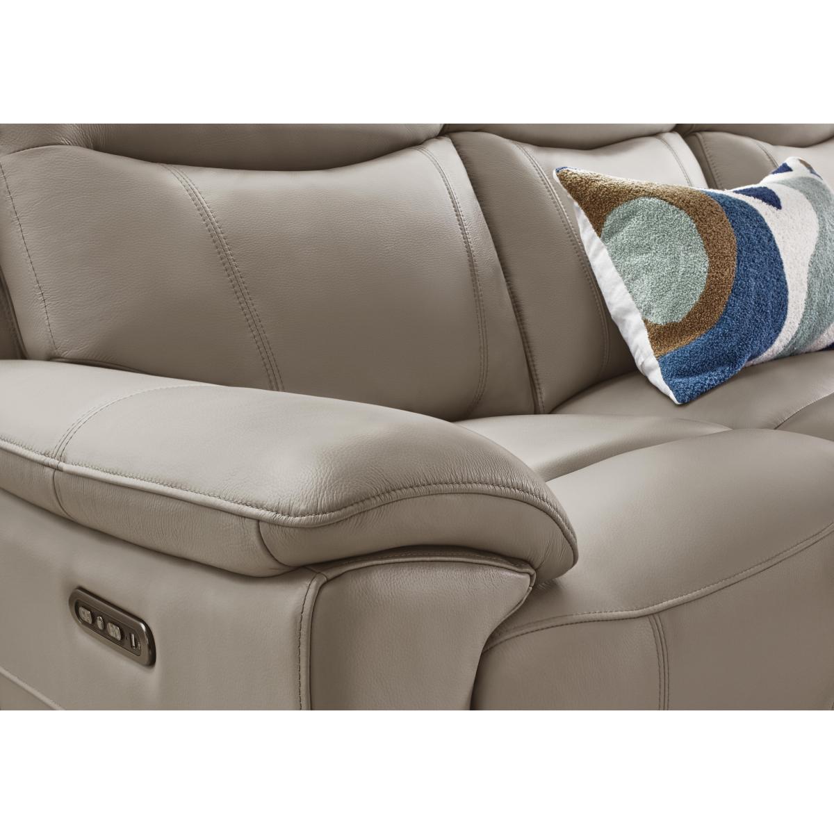 Sloane Leather Large Power Recliner Corner Sofa with Power Headrests – image 3