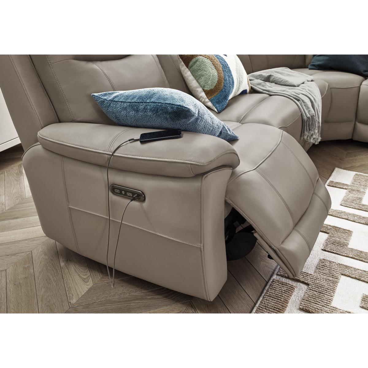Sloane Leather Large Power Recliner Corner Sofa with Power Headrests – image 4
