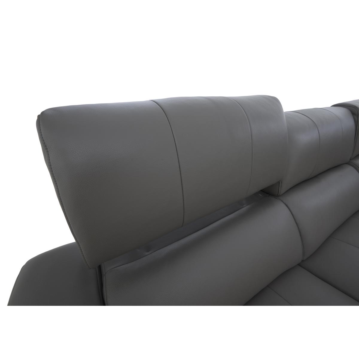 Cube Leather Power Recliner Right Hand Facing Corner Sofa with Power Headrests – image 3