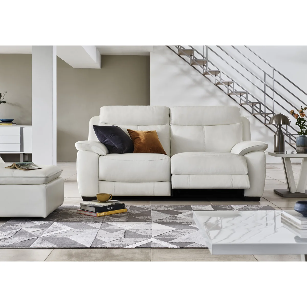 World of Leather - Starlight Express 2 Seater Leather Power Recliner Sofa - BV Pebble – image 2