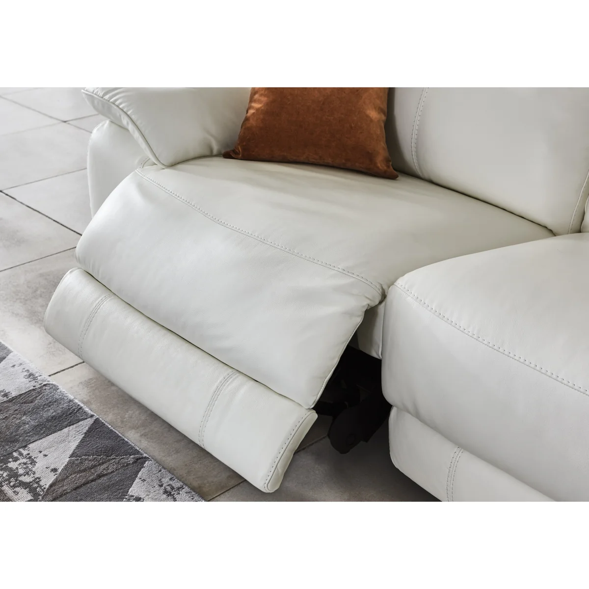 World of Leather - Starlight Express 2 Seater Leather Power Recliner Sofa - BV Pebble – image 4