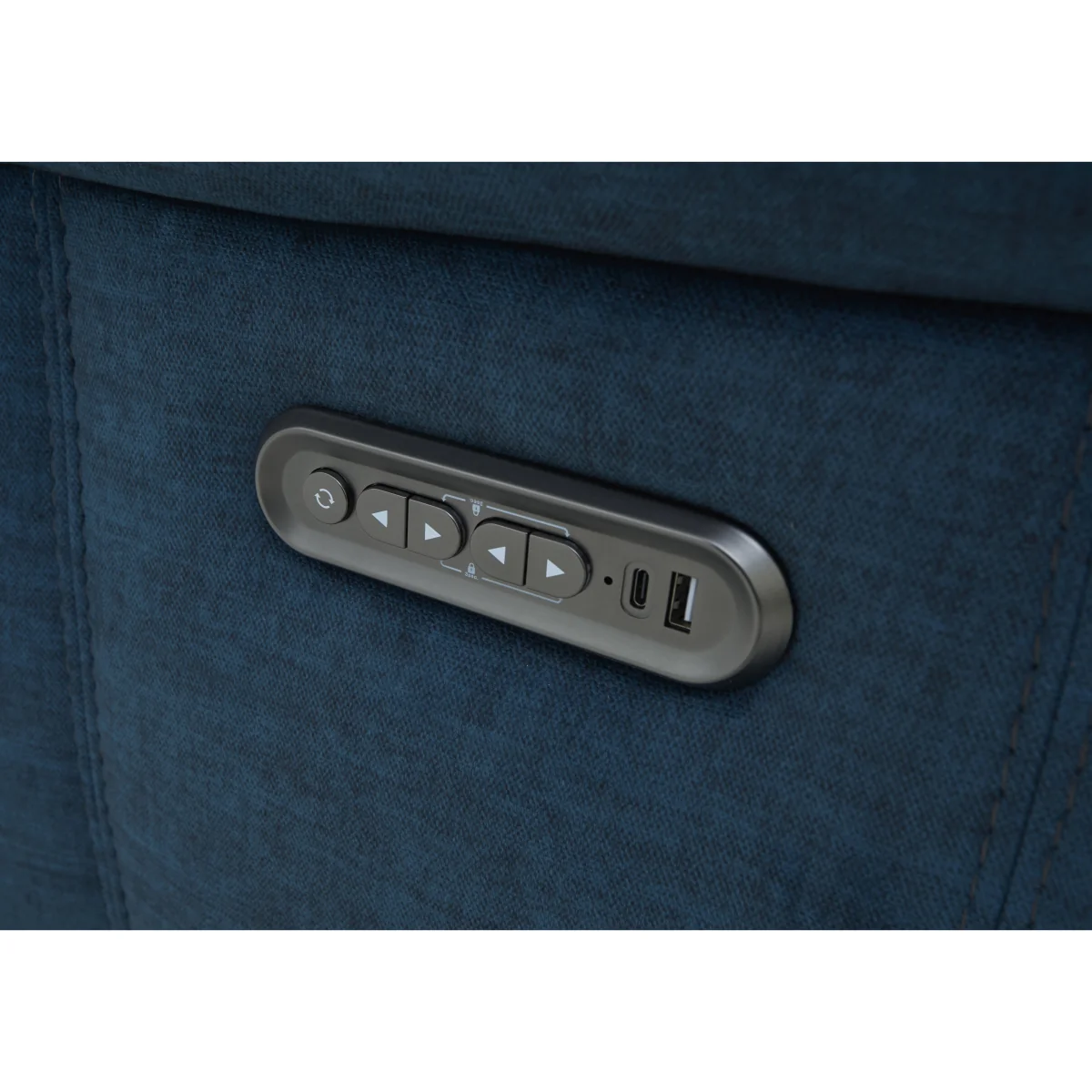 Angelo Fabric 2 Seater Power Recliner Sofa with Power Headrest – image 4