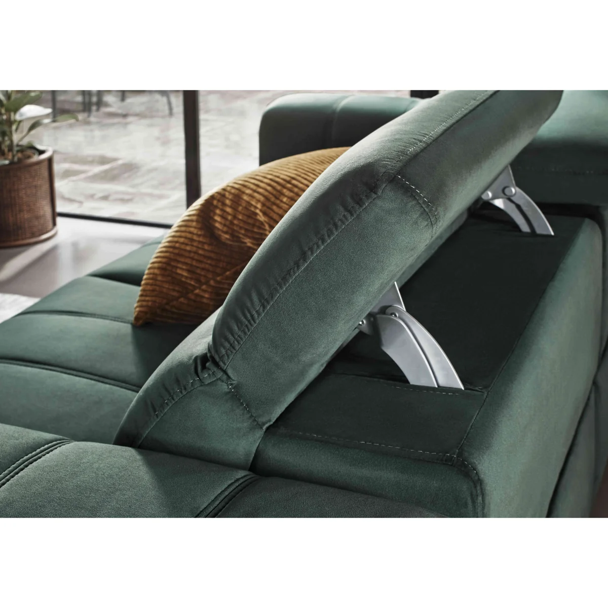 Elphaba 2 Seater and 3 Seater Fabric Power Recliner Sofas with Storage Arms Set - Bottle Green – image 4