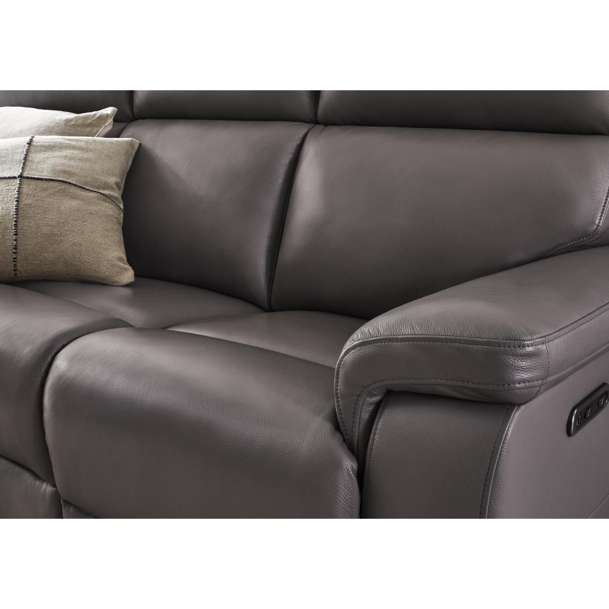 Raven Leather 3 Seater Leather Power Recliner Sofa – image 3