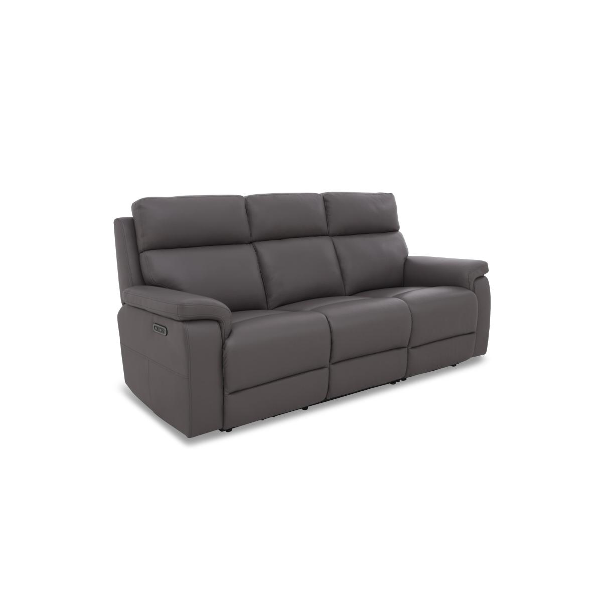 Raven Leather 3 Seater Leather Power Recliner Sofa – image 7