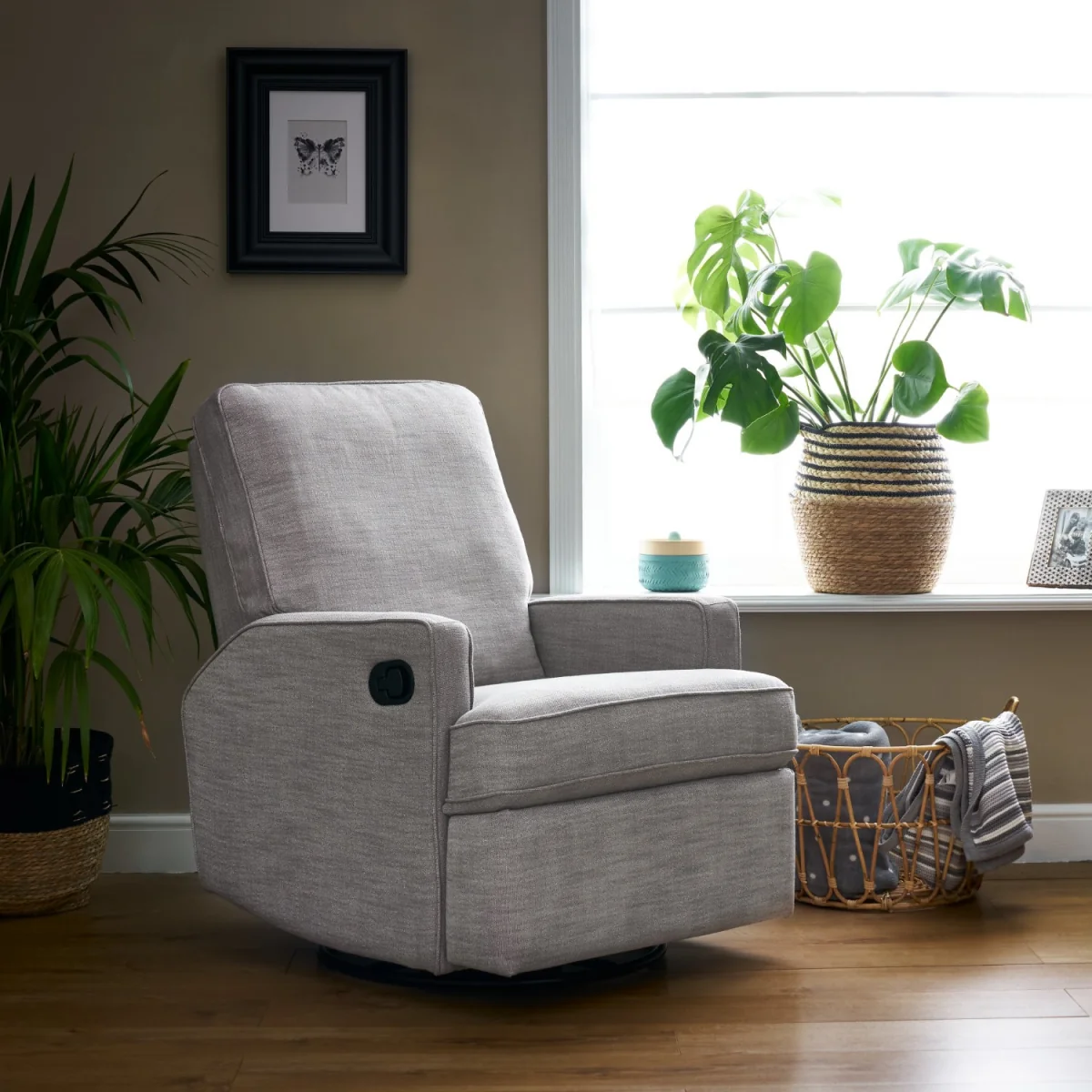 Madison Swivel Pebble Glider Recliner Chair - Obaby – image 1