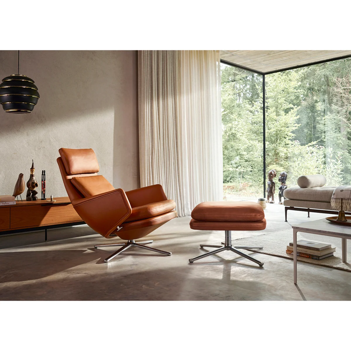 Heal's Grand Relax Chair & Ottoman – image 3