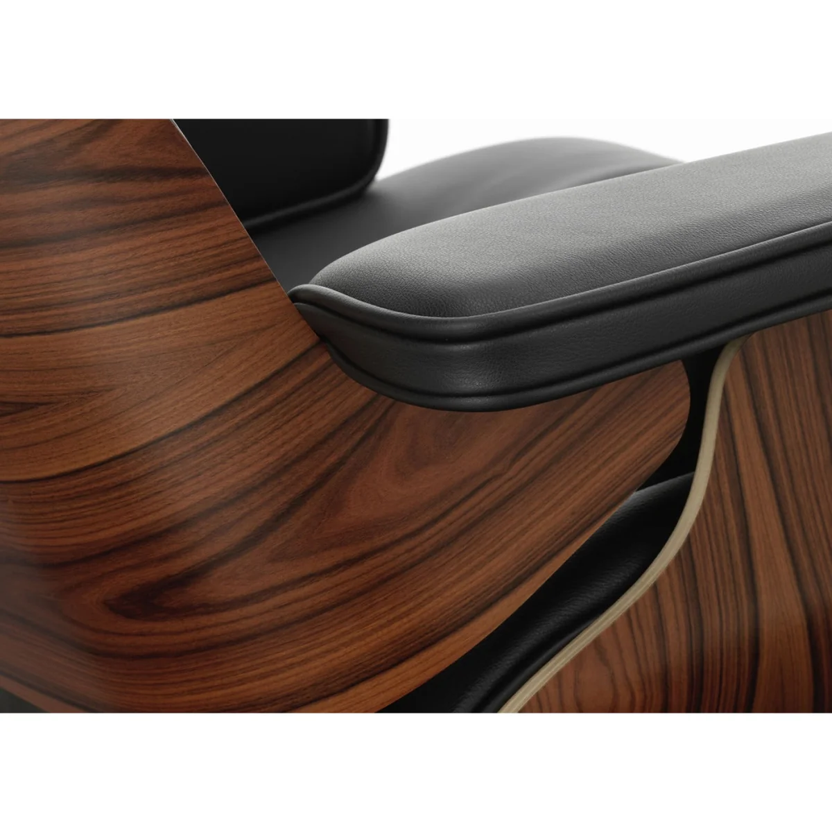Vitra Eames Lounge Chair Santos Pal. Classic Calma 10 Dark Grey Polished/Black Base 04 – image 4