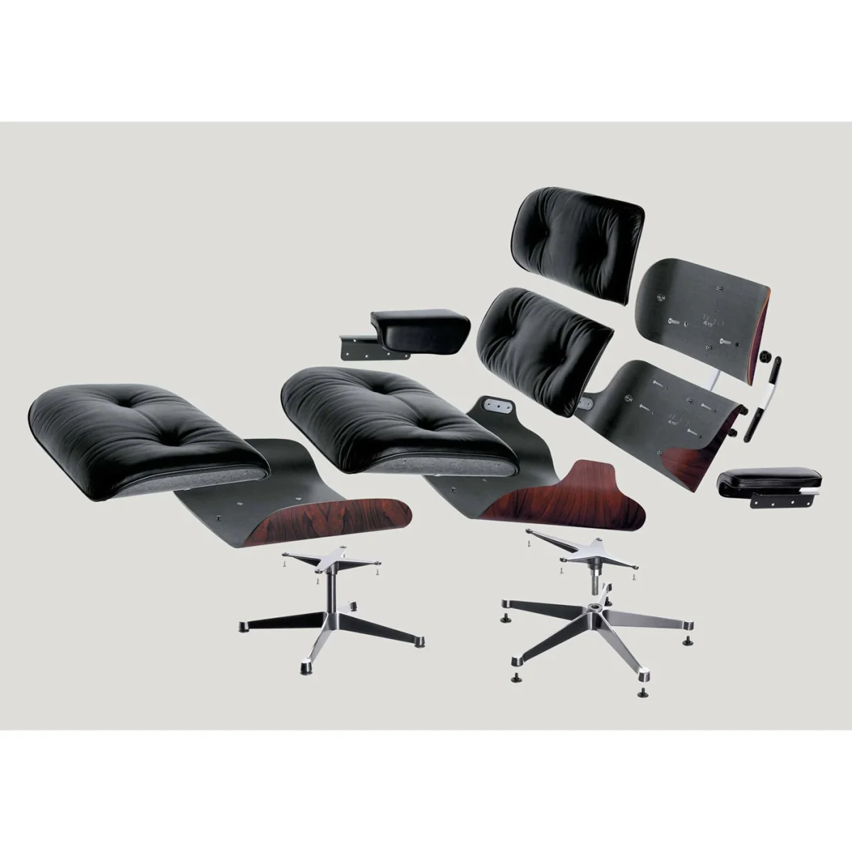 Vitra Eames Lounge Chair Santos Pal. Contemporary Calma 09 Cognac Black Base 04 – image 9