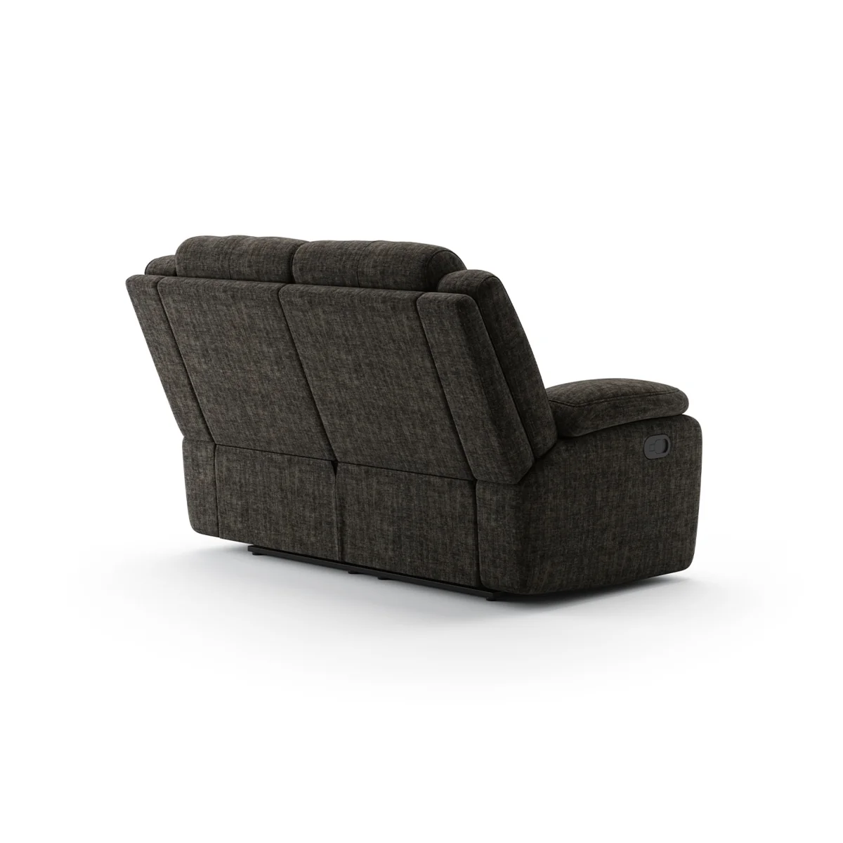 Lawrence Charcoal Fabric 2 Seater Recliner Sofa – image 3