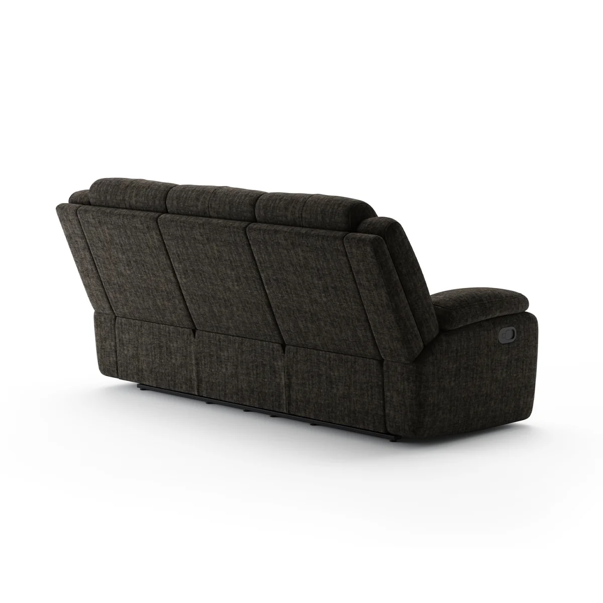 Lawrence Charcoal Fabric 3 Seater Recliner Sofa – image 3